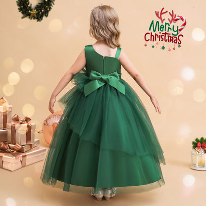 A-Line/Princess Asymmetrical Sleeveless Christmas Dresses for Girls