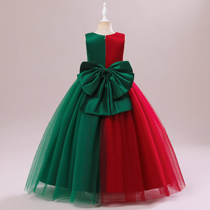 A-Line/Princess Scoop Sleeveless Christmas Dresses for Girls