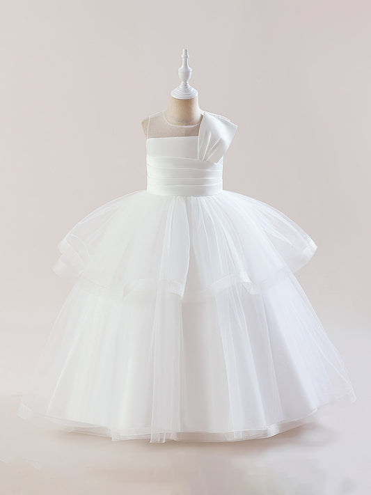 Ball Gown Scoop Sleeveless Flower Girl Dresses with Ruched