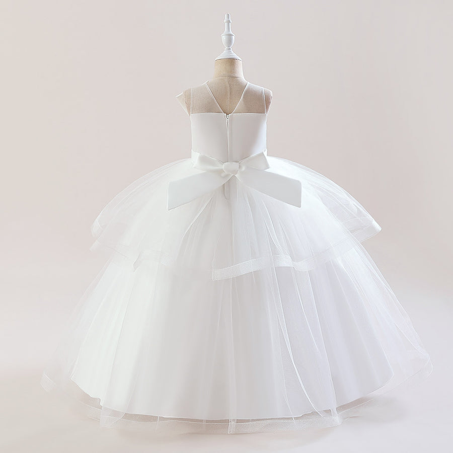 Ball Gown Scoop Sleeveless Flower Girl Dresses with Ruched