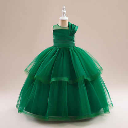 Ball Gown Scoop Sleeveless Flower Girl Dresses with Ruched