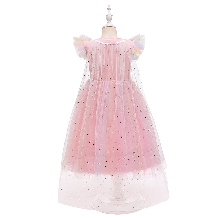 Ball Gown Scoop Flying Sleeves Flower Girl Dresses with Sequins