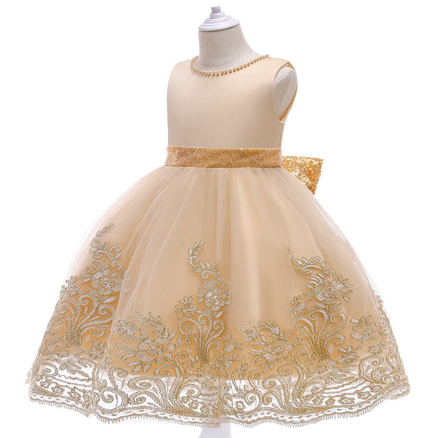 Ball Gown Scoop Sleeveless Flower Girl Dresses with Beading