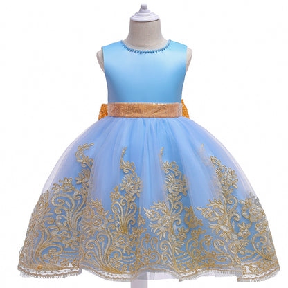 Ball Gown Scoop Sleeveless Flower Girl Dresses with Beading