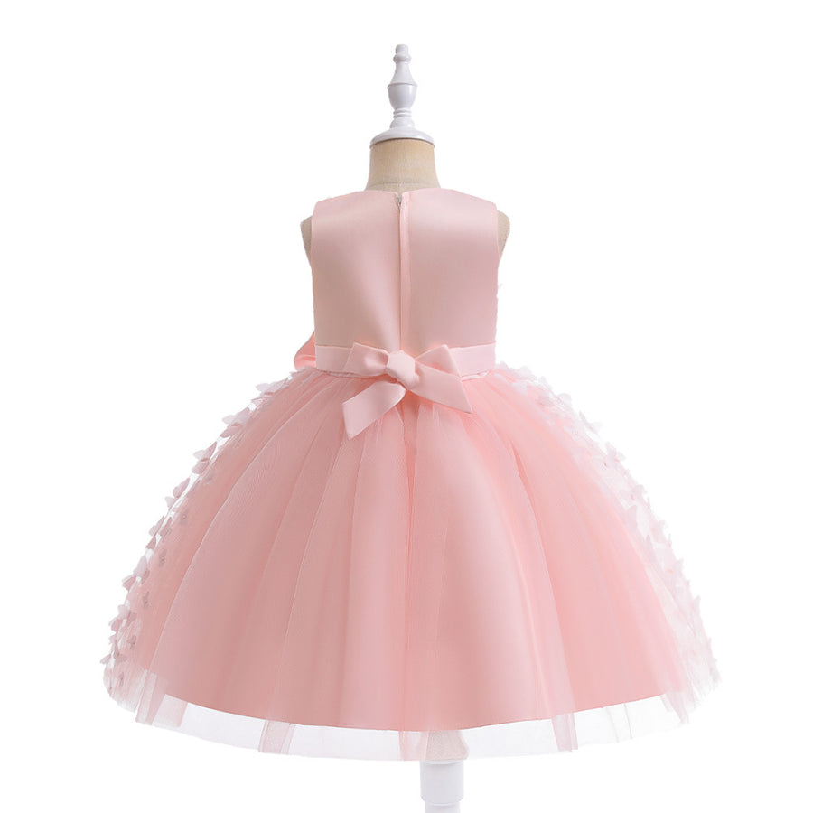 Ball Gown Scoop Sleeveless Flower Girl Dresses with Solid Flowers