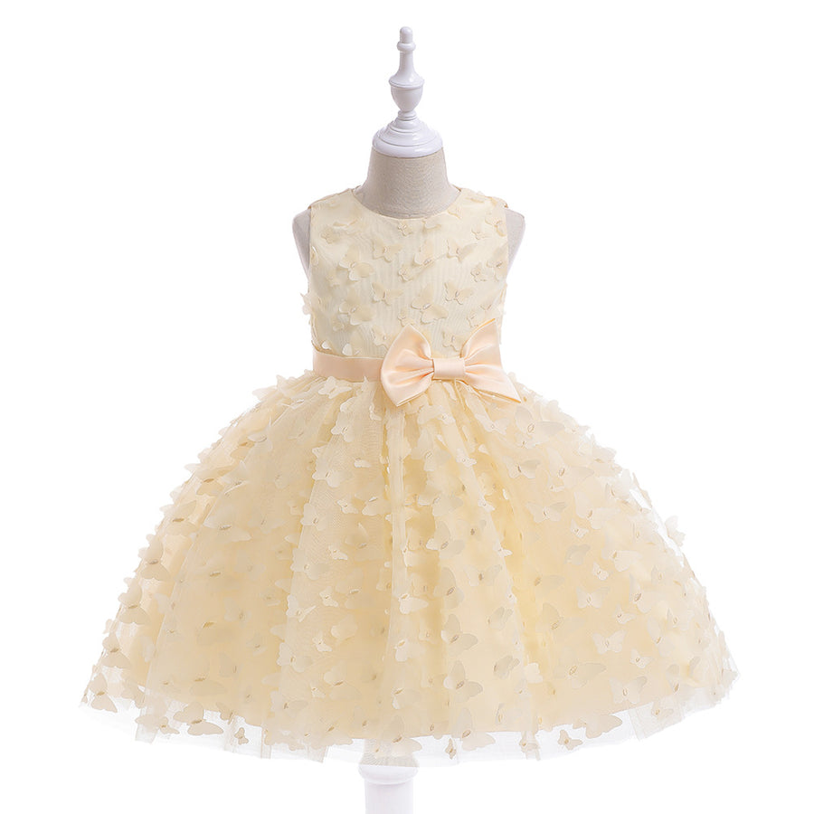 Ball Gown Scoop Sleeveless Flower Girl Dresses with Solid Flowers