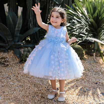 Ball Gown Scoop Sleeveless Flower Girl Dresses with Beading