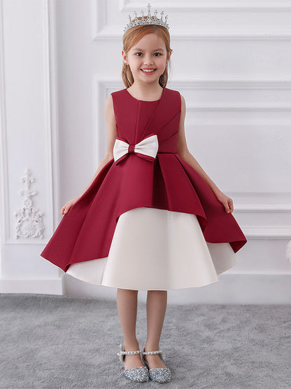 Ball Gown Scoop Sleeveless Flower Girl Dresses with Tiered