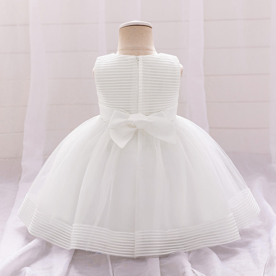 Ball Gown Scoop Sleeveless Flower Girl Dresses with Bow Knot