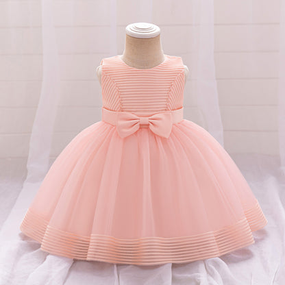 Ball Gown Scoop Sleeveless Flower Girl Dresses with Bow Knot