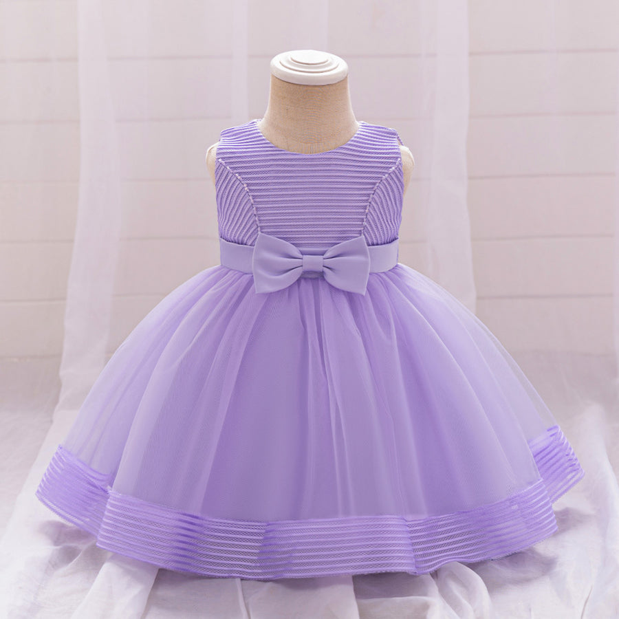 Ball Gown Scoop Sleeveless Flower Girl Dresses with Bow Knot