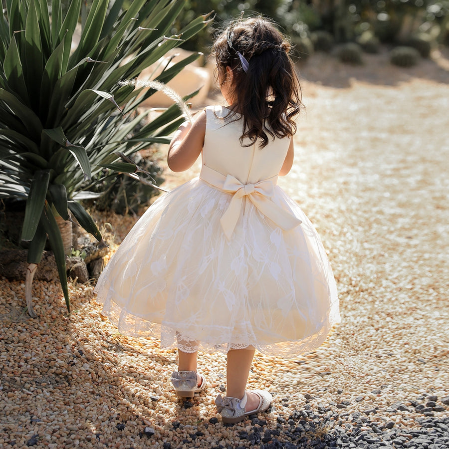 Ball Gown Scoop Sleeveless Flower Girl Dresses with Lace