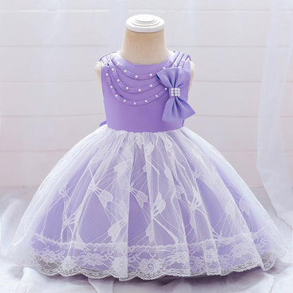 Ball Gown Scoop Sleeveless Flower Girl Dresses with Lace