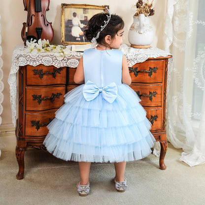 Ball Gown Scoop Sleeveless Flower Girl Dresses with Tiered