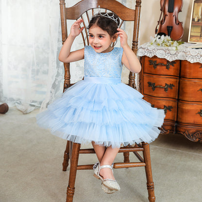 Ball Gown Scoop Sleeveless Flower Girl Dresses with Tiered