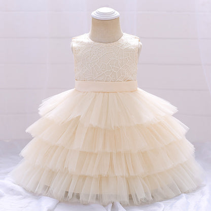 Ball Gown Scoop Sleeveless Flower Girl Dresses with Tiered