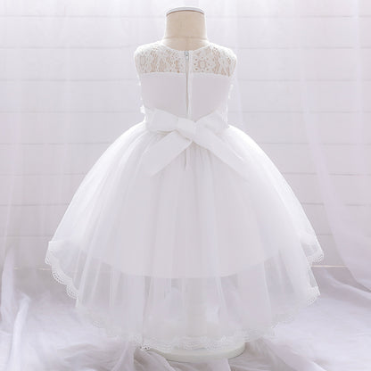 Ball Gown Scoop Sleeveless Flower Girl Dresses with Solid Flowers