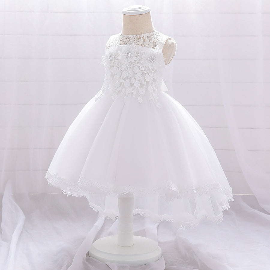 Ball Gown Scoop Sleeveless Flower Girl Dresses with Solid Flowers