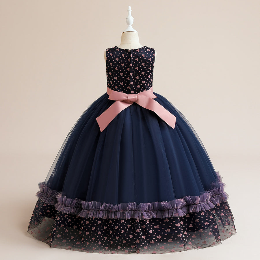 Ball Gown Scoop Sleeveless Flower Girl Dresses with Bow knot