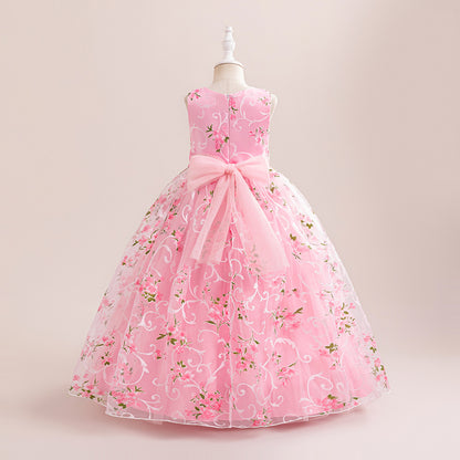 Ball Gown Scoop Sleeveless Flower Girl Dresses with Solid Flowers