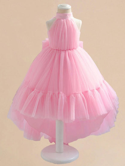 Ball Gown Halter Sleeveless Flower Girl Dresses with Ruched