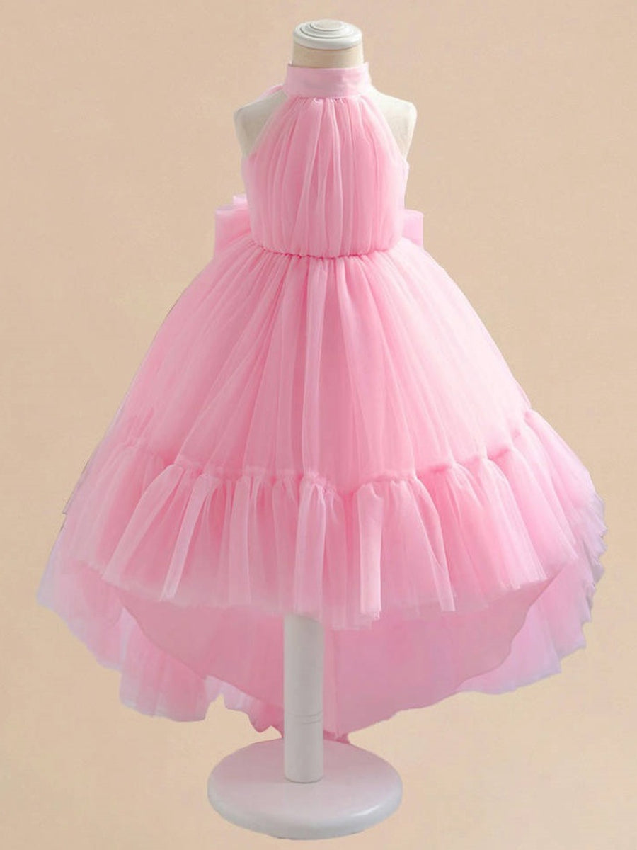 Ball Gown Halter Sleeveless Flower Girl Dresses with Ruched