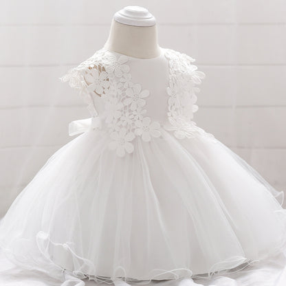 Ball Gown Scoop Sleeveless Flower Girl Dresses with Applique