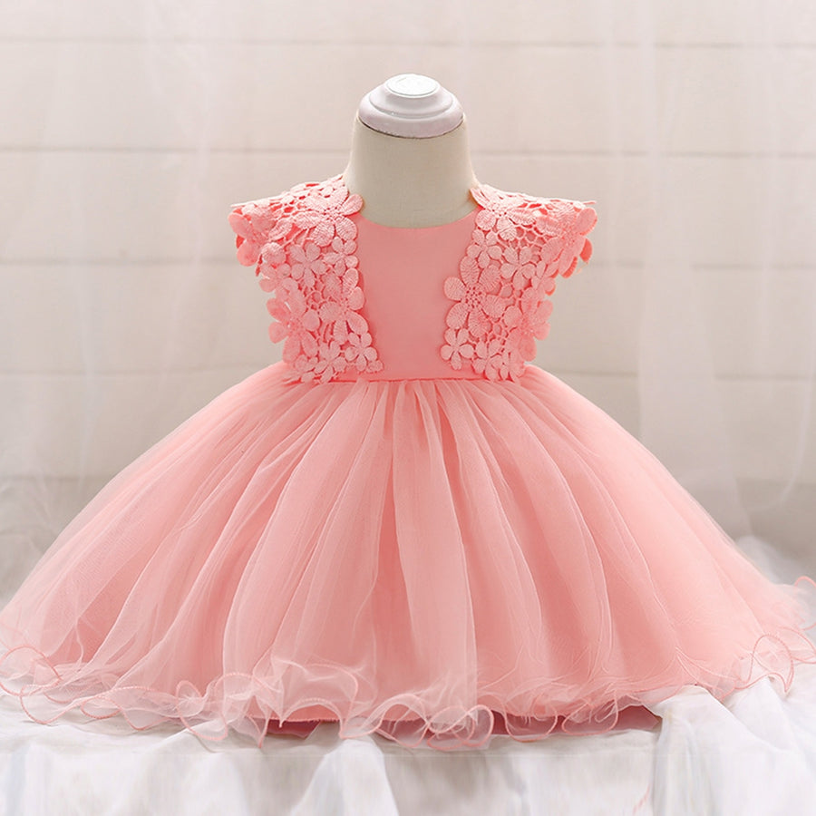 Ball Gown Scoop Sleeveless Flower Girl Dresses with Applique