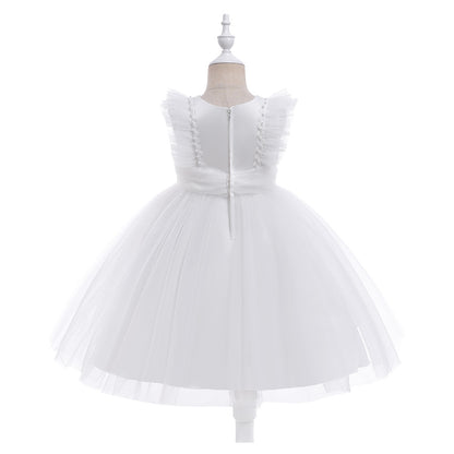 Ball Gown Scoop Flying Sleeves Flower Girl Dresses with Beading