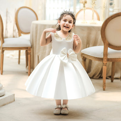 Ball Gown Scoop Sleeveless Flower Girl Dresses with Sequins