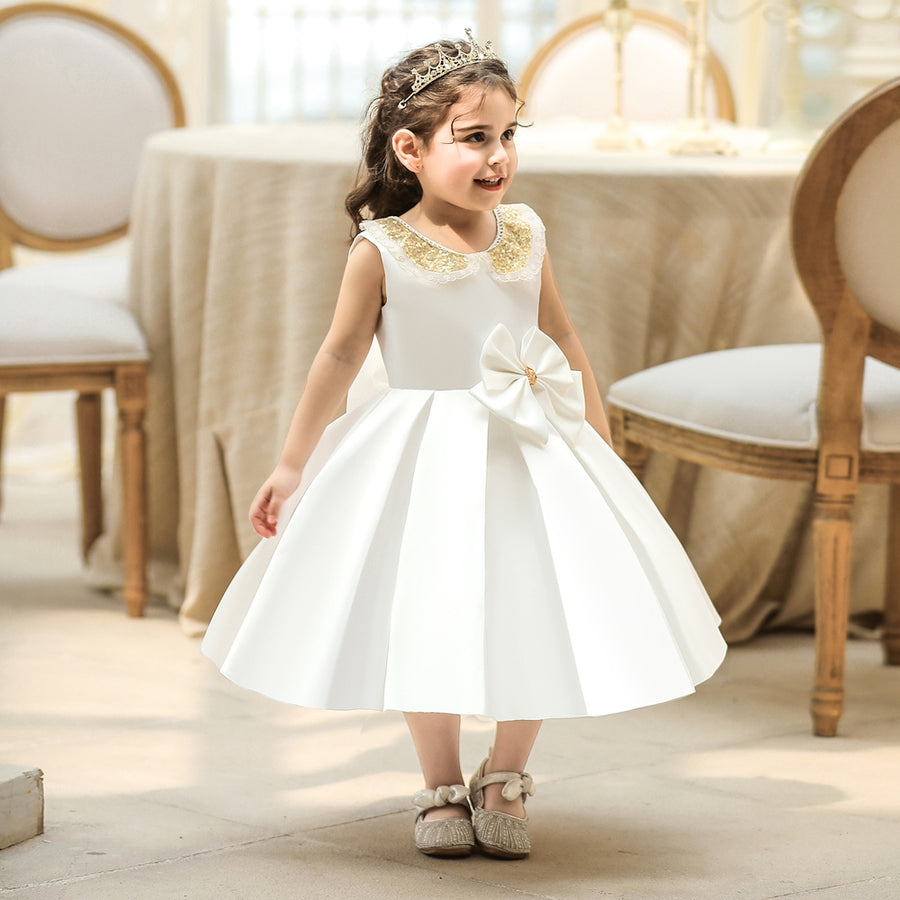 Ball Gown Scoop Sleeveless Flower Girl Dresses with Sequins