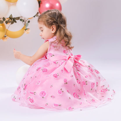 Ball Gown Scoop Sleeveless Flower Girl Dresses with Solid Flowers