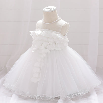 Ball Gown Scoop Sleeveless Flower Girl Dresses with Beading