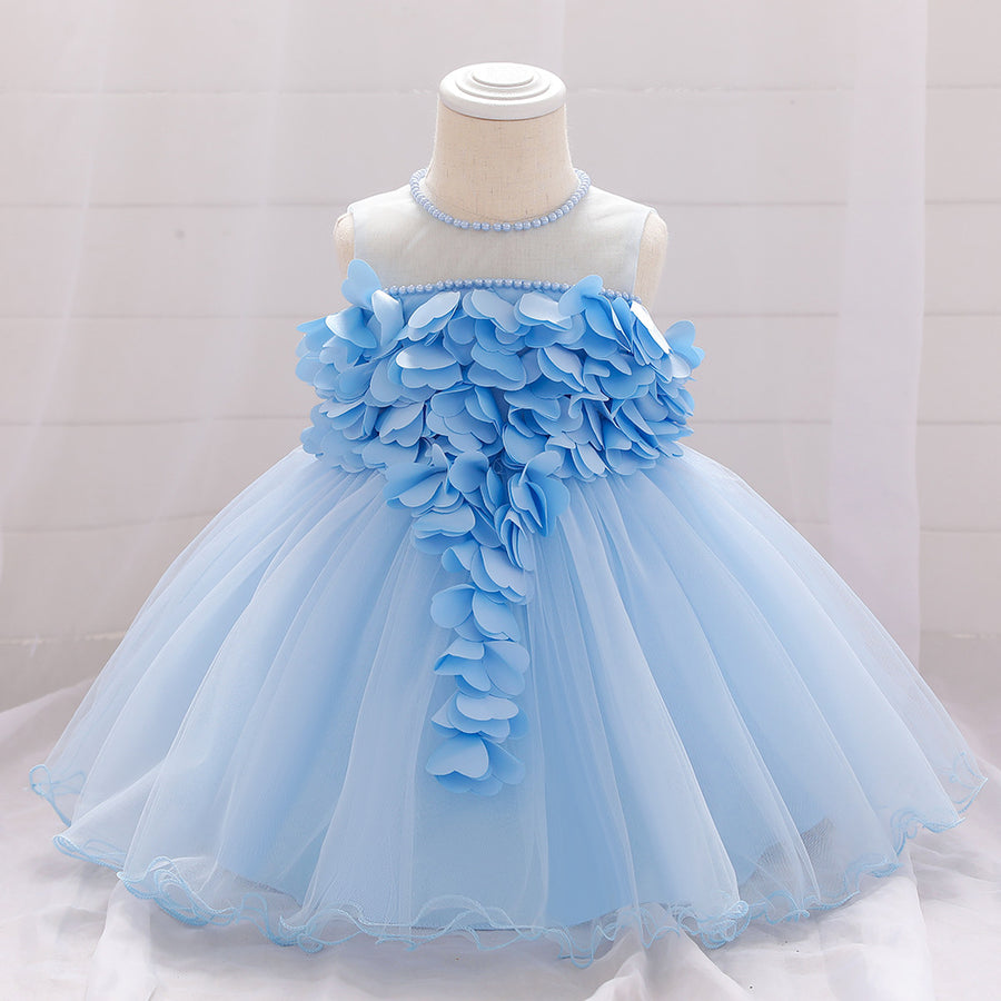 Ball Gown Scoop Sleeveless Flower Girl Dresses with Beading