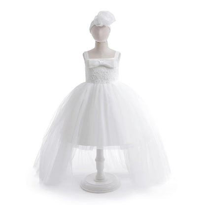 Ball Gown Scoop 3/4 Sleeves 2 Pieces Flower Girl Dresses with Bow knot