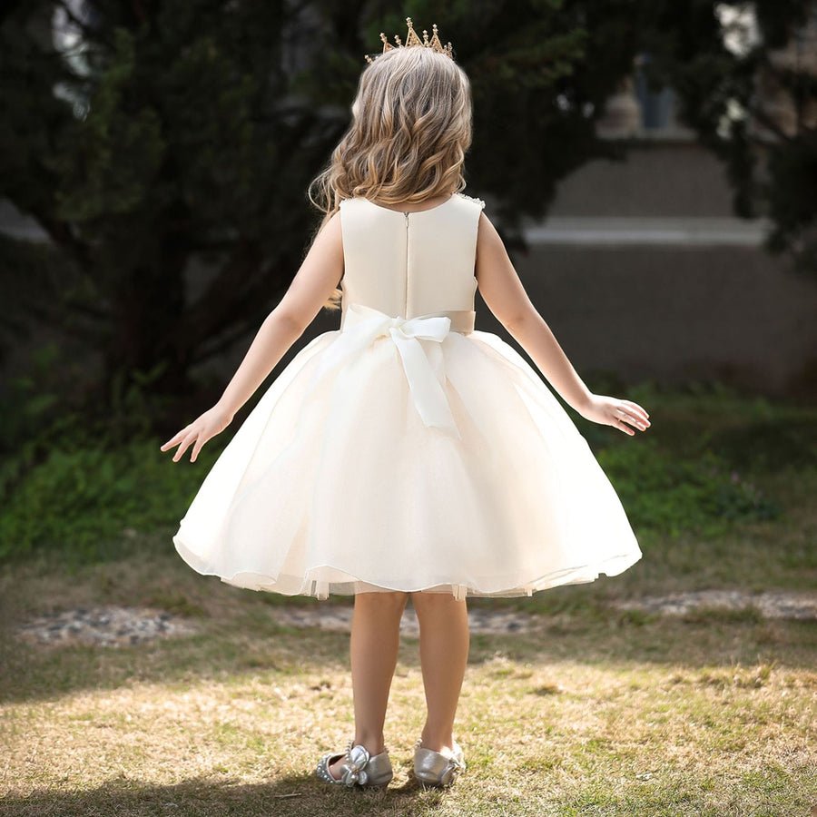 Ball Gown Scoop Sleeveless Flower Girl Dresses with Beading