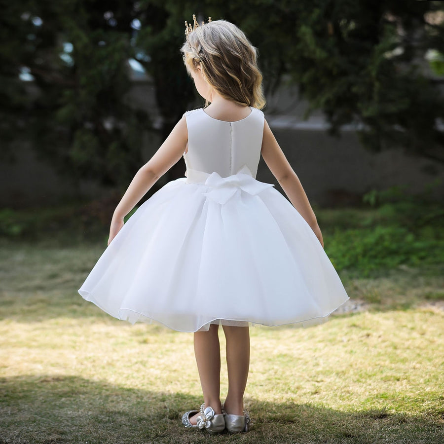 Ball Gown Scoop Sleeveless Flower Girl Dresses with Beading