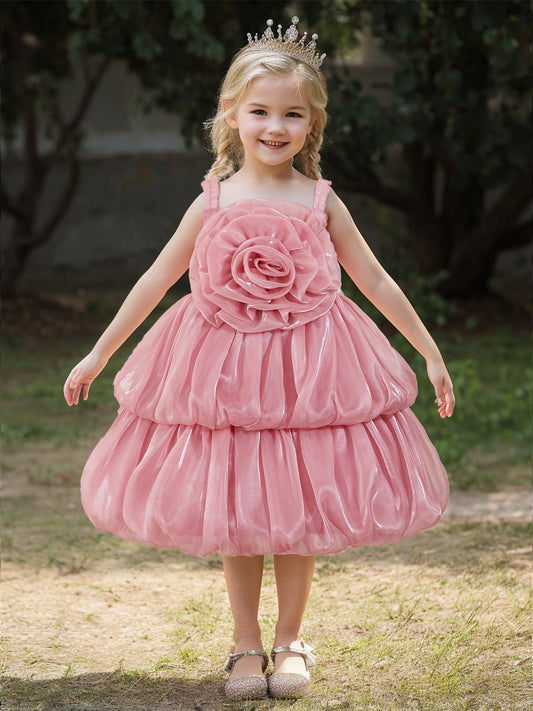 Ball Gown Scoop Sleeveless Flower Girl Dresses with Tiered