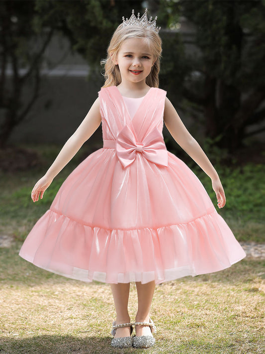 Ball Gown Scoop Sleeveless Ruched Flower Girl Dresses