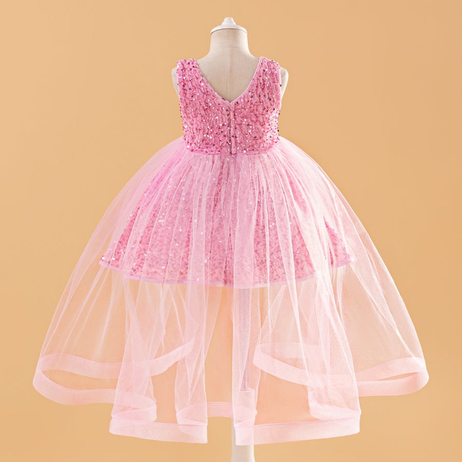 Ball Gown V-Neck Sleeveless Flower Girl Dresses with Pleats