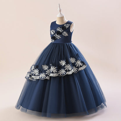 Ball Gown Scoop Sleeveless Flower Girl Dresses with Sequins