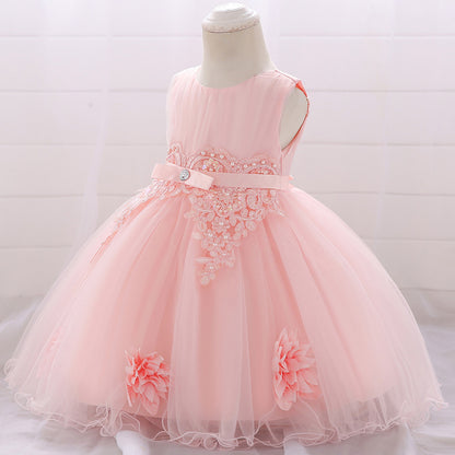 Ball Gown Scoop Sleeveless Ruched Flower Girl Dresses