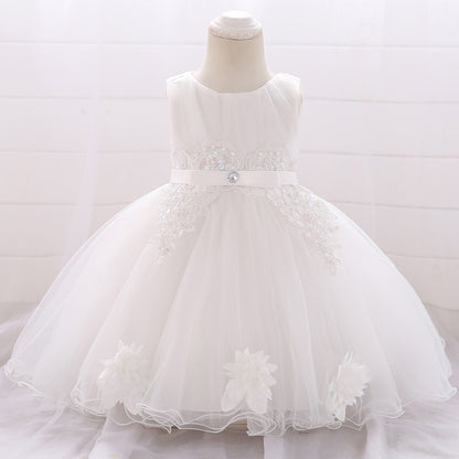 Ball Gown Scoop Sleeveless Ruched Flower Girl Dresses