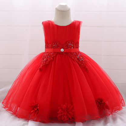 Ball Gown Scoop Sleeveless Ruched Flower Girl Dresses