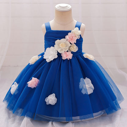 Ball Gown Square Neck Sleeveless Ruched Flower Girl Dresses