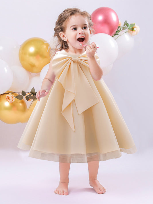 Ball Gown Scoop Sleeveless Pleats Flower Girl Dresses