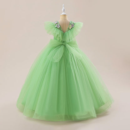 Ball Gown Scoop Sleeveless Ruched Flower Girl Dresses