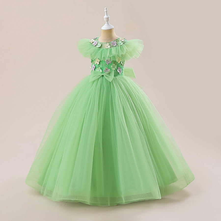 Ball Gown Scoop Sleeveless Ruched Flower Girl Dresses