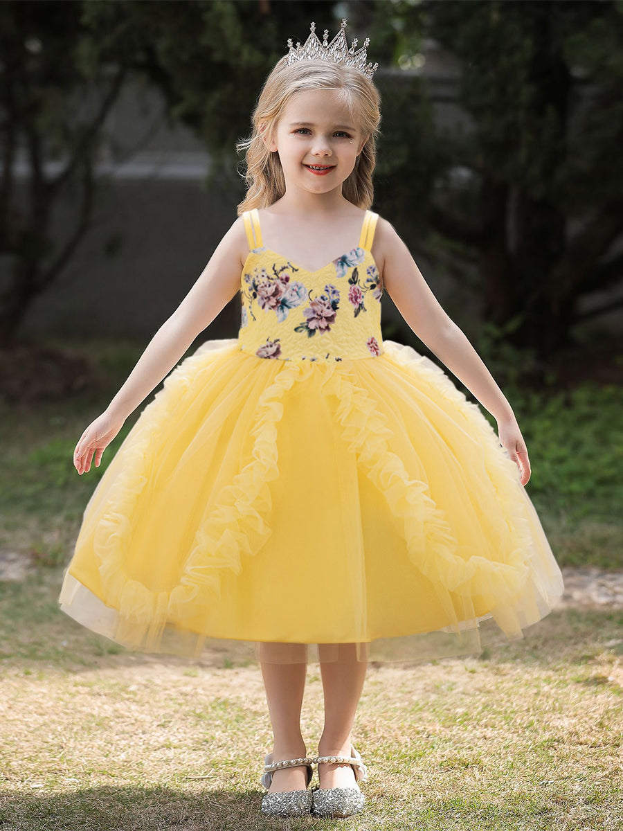 Ball Gown Sweetheart Sleeveless Ruched Flower Girl Dresses