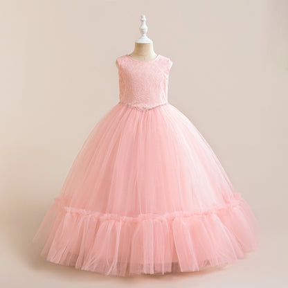 Ball Gown Scoop Sleeveless Sash Flower Girl Dresses